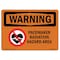 Signmission OSHA WARNING Sign, Pacemaker Radiation Hazard Area, 10in X 7in Decal, 10" W, 7" H, Landscape OS-WS-D-710-L-12748 - alternate 1